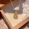 Chinese Style Diamond Gourd Pendant Necklace - High-End Design for Women