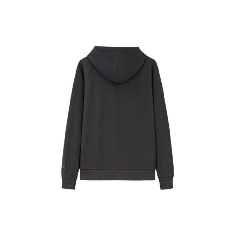 Anta Solid Color Zipper Hoodie Unisex Hoodies Dark-Brown 972338720-5