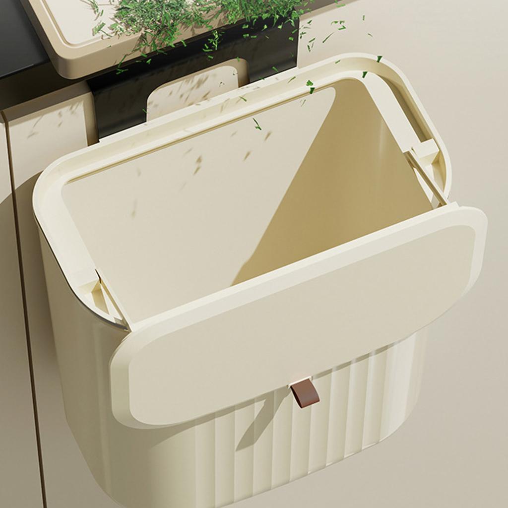 Wall Mounted Waste Bin Space Saving Large Capacity Aesthetic Design Rugged Hanging Trash Can for