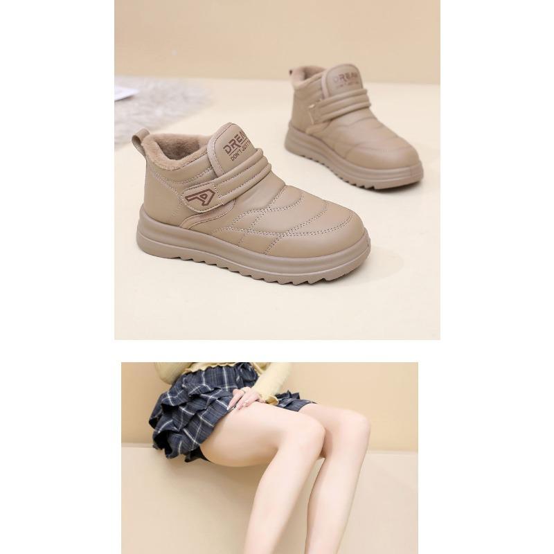 Women's Plush Lined Winter Slip-Ons, Cozy Comfort Casual Shoes, Non-Slip Warm House Booties Versatile Wear