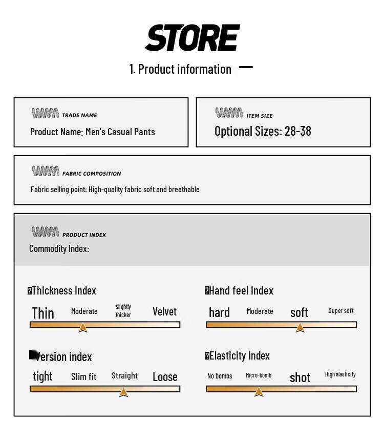 Baleno Men's S&K Loose Straight Casual Trousers