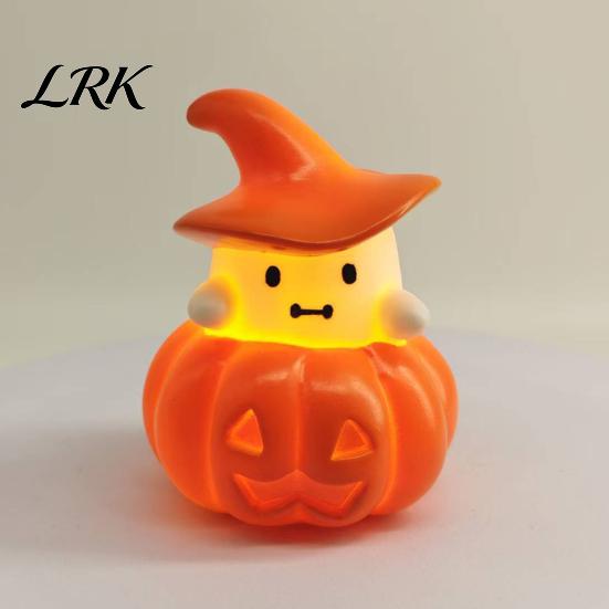 Halloween Night Light 1/3Pcs Pumpkin Ghost Light, Spooky LED Bedside Lamp, Battery Operated Mini Table for Bedroom Party