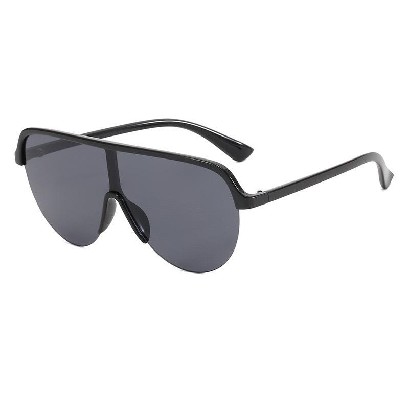 Y2Kg Personalized Trend One-Piece Lenses Large Frame Sunglasses Pilot ** Glasses Half Frame Sunglasses