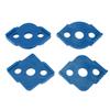 4PCS R Corner Templates Round Angle Radius Jig Routing Template ABS Woodworking Corner Locator Blue