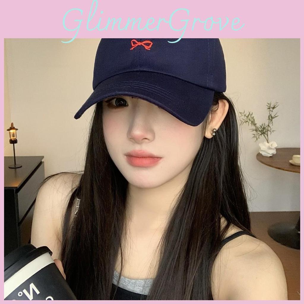 Baseball Embroidery Bowknot Cap Sun Protection Breathable Peaked Caps Gifts