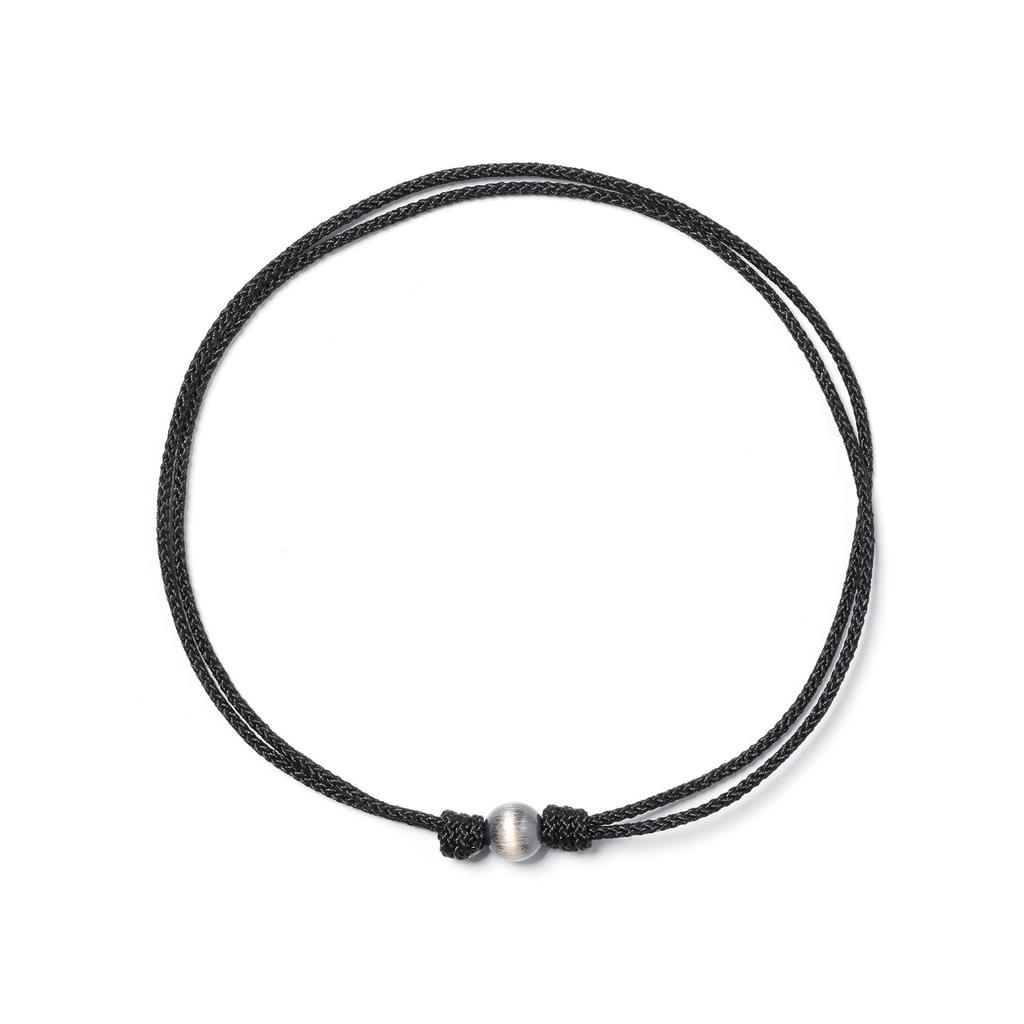 Jbans Classic Brushed Silver Ball String Knot Bracelet (C2503Ac1309)