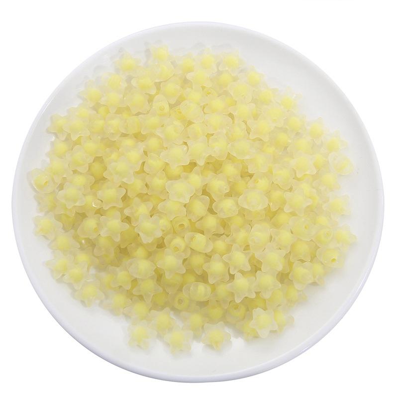 Lot de 80 perles créatives en acrylique, couleur bonbon, pour la fabrication de bijoux, forme étoile, 11 mm, perles en vrac populaires