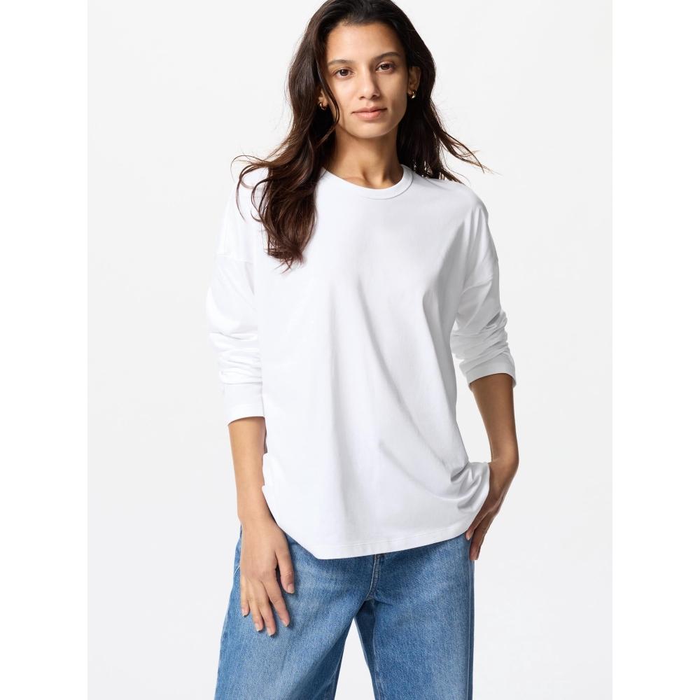 

Uniqlo Футболка Airism CoTTon с длинным рукавом 00 WHITE/WOMEN XS