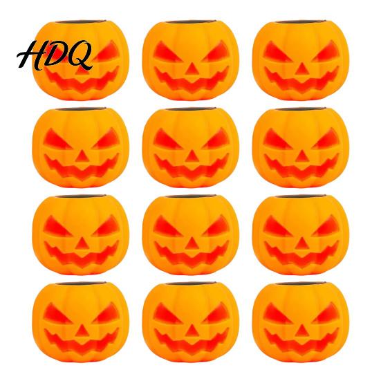 Pumpkin Pinch Toys 12Pcs Pop-up Ghost Squeeze Toy, Stress Relief Head Sensory Toy Creepy Fidget for Party Favors