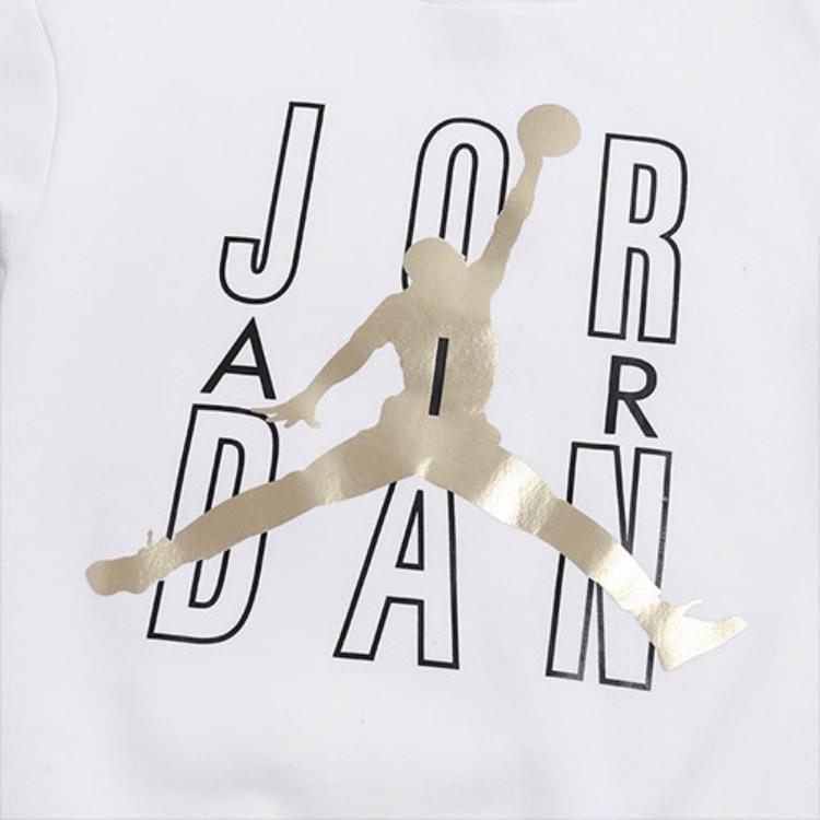 Jordan Logo Long Sleeve Crewneck Sweatshirt Kids Tops White JD2142066GS-001