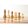 Staunton Wooden Chess Pieces Only with 32 Chessmen and 2 Extra Queens Made of Boxwood and Rosewood.King Size - 3.75" Inches (Weighted)