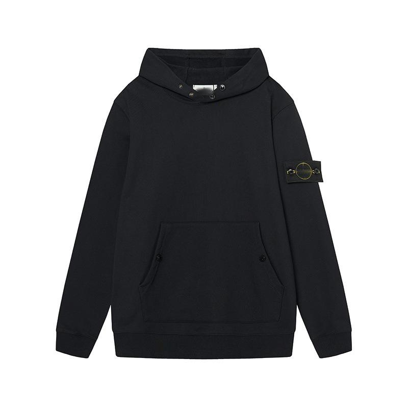 CROSSSTONE Unisex Trendy Pullover: Autumn/Winter 380g Combed Cotton, Plus Velvet, Loose Casual Fit with Hood