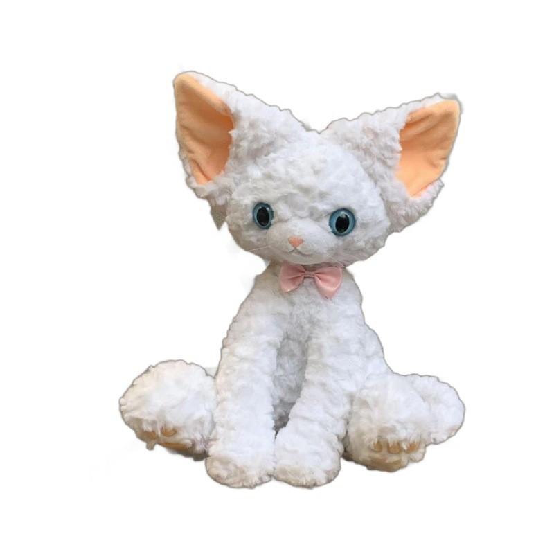 Hairless German Rex Cat Plush Toy Kitten Birthday Gift Stuffed Animal Kids Doll