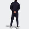 Adidas Striped Logo Print Zipper Slim Fit Sports Suit Men Suits Dark-Blue GT8802