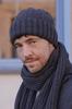 Men' Graphite Cap - Ben, Rib Knit, Polish Production