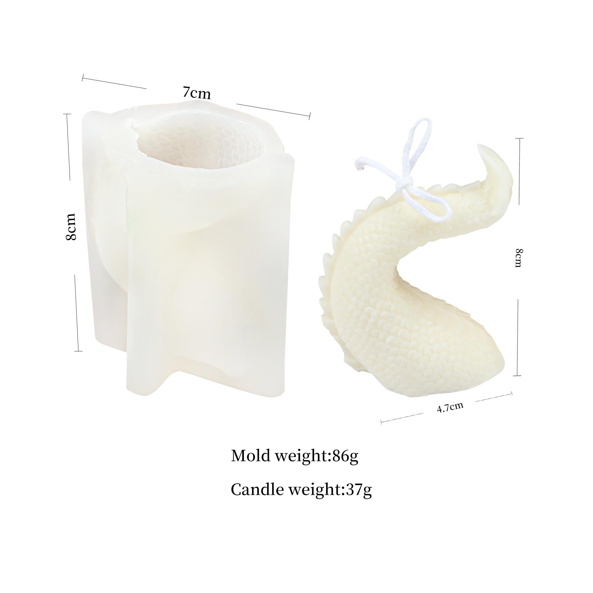 

DIY Myth Magic Dragon Head Soy Wax Candle Mould Handmade Soap Home Decoration Soy Wax Candles 3D Long Head Body Gypsum Mould