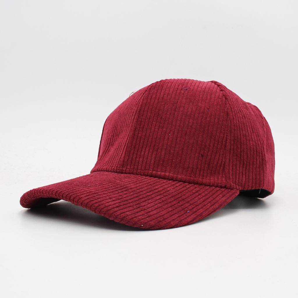 Corduroy Baseball Cap Simple Solid Color Versatile Trendy Warm Strip Peaked Cap Men And Women