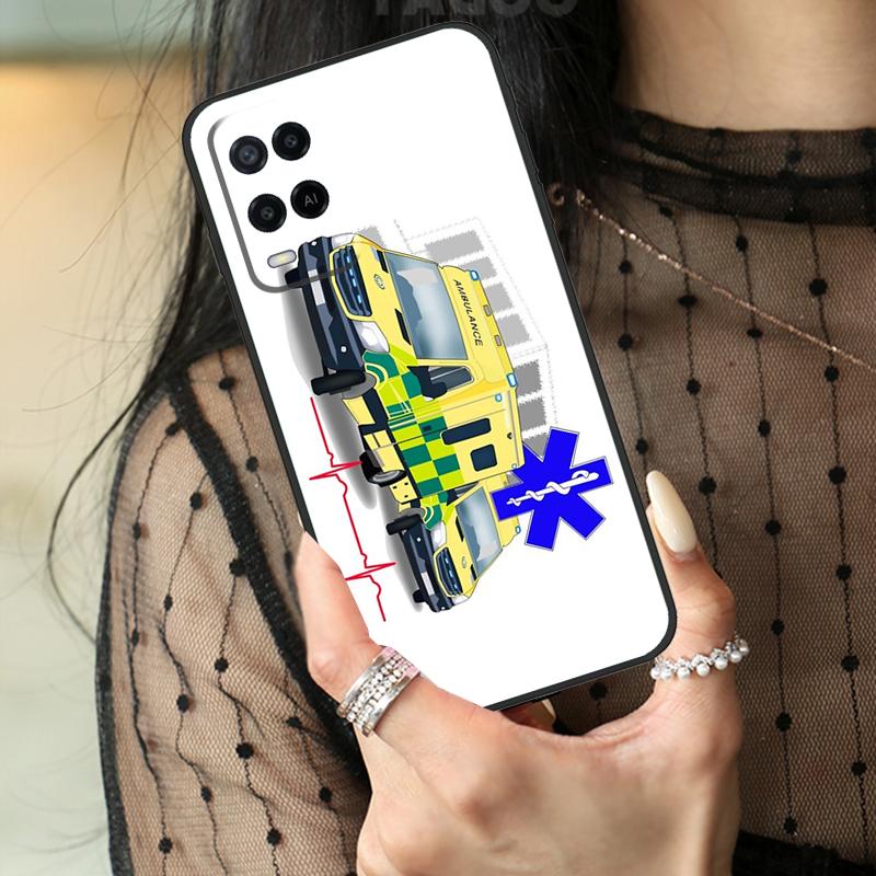 EMT EMS Ambulance Case For Oppo A16 A76 A96 A17 A18 A60 A80 A40 A38 A58 A78 A98 A94 A74 A54 A15 A57 A77 A5 Pro