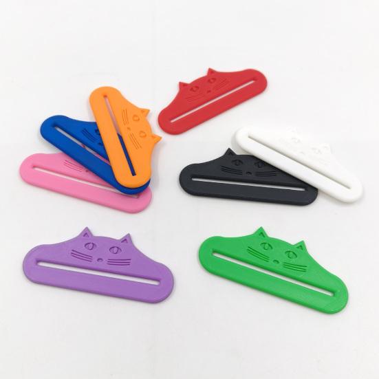 3D-gedruckter Katzenfutterbeutel-Schaber Katzenohrenform Sauberer Überreste-Reduzierer Universeller Katzenleckerli-Streifen Nassfutterbeutel-Quetscher-Extraktor Haustierbedarf