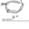 Necklace 2Pcs/Set Women Jewelry Gift Three-Layer Imitation Pearl Choker Prong