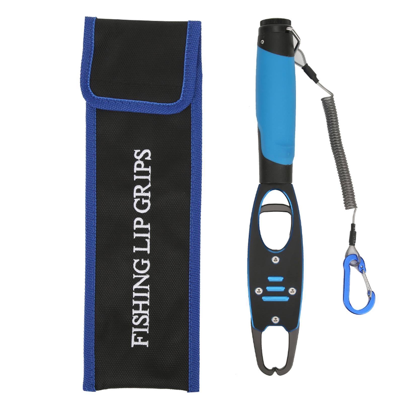 Outdoor Aluminum Alloy Lure Fishing Pliers Fish Controller Tong Set with Non Slip Handle Blue