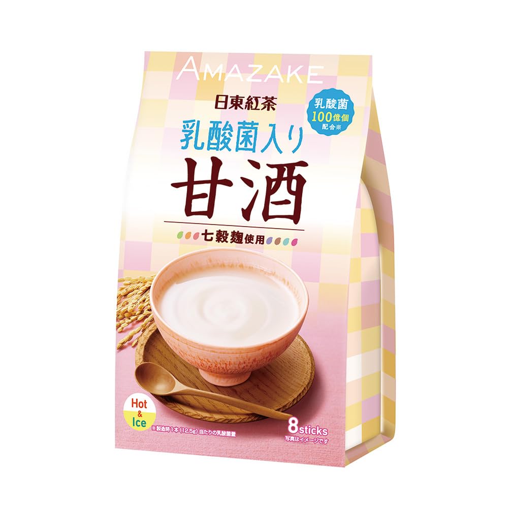 Mitsui Norin Nitto Black Tea Amazake with Lactic Acid 8 Bottles X 6 Packs Bacteria,