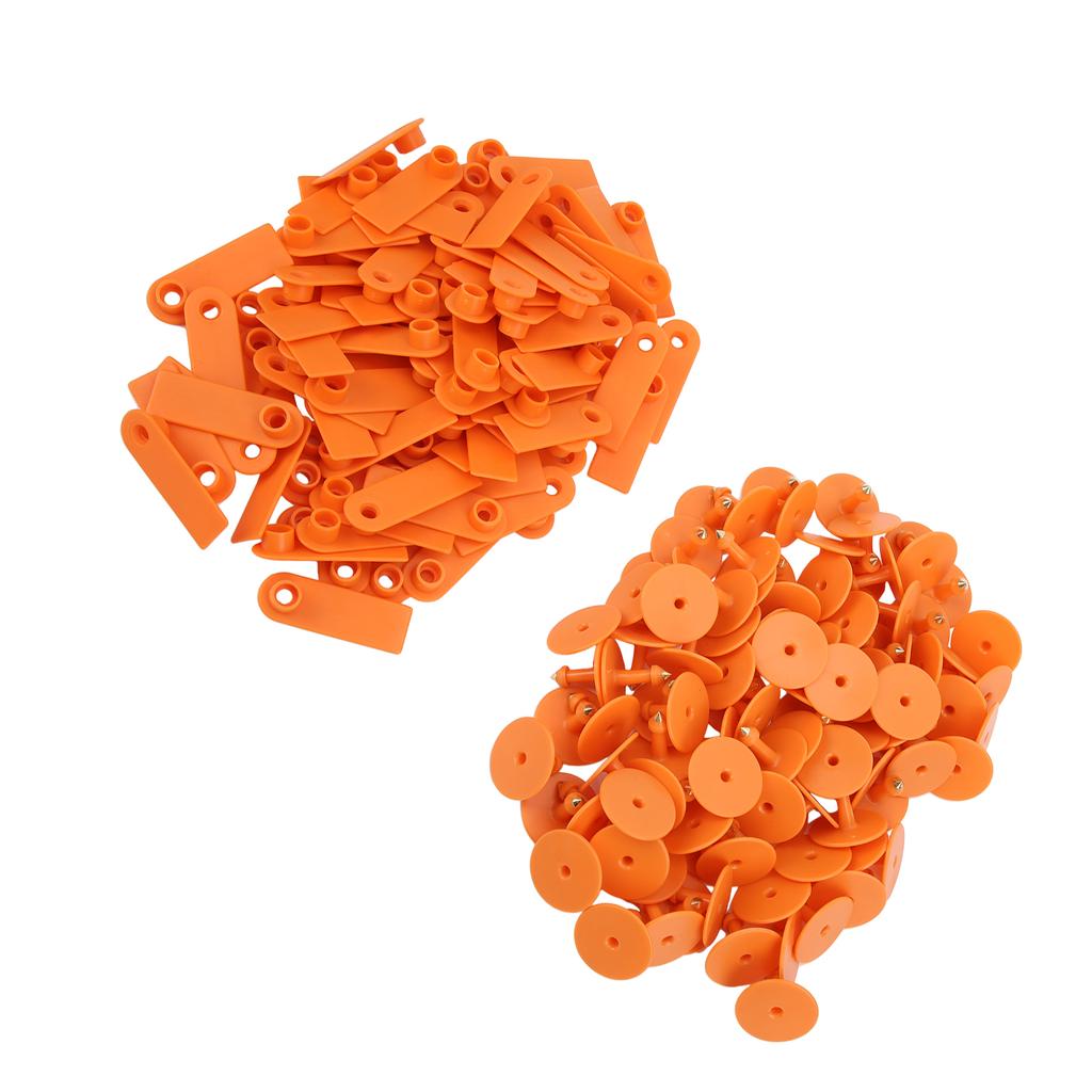 100 Stück Tier-Ohrmarken, blank, für Ziegen, Schafe, Schweine, Vieh, TPU-Ohrmarken für Nutztiere, keine Buchstaben,