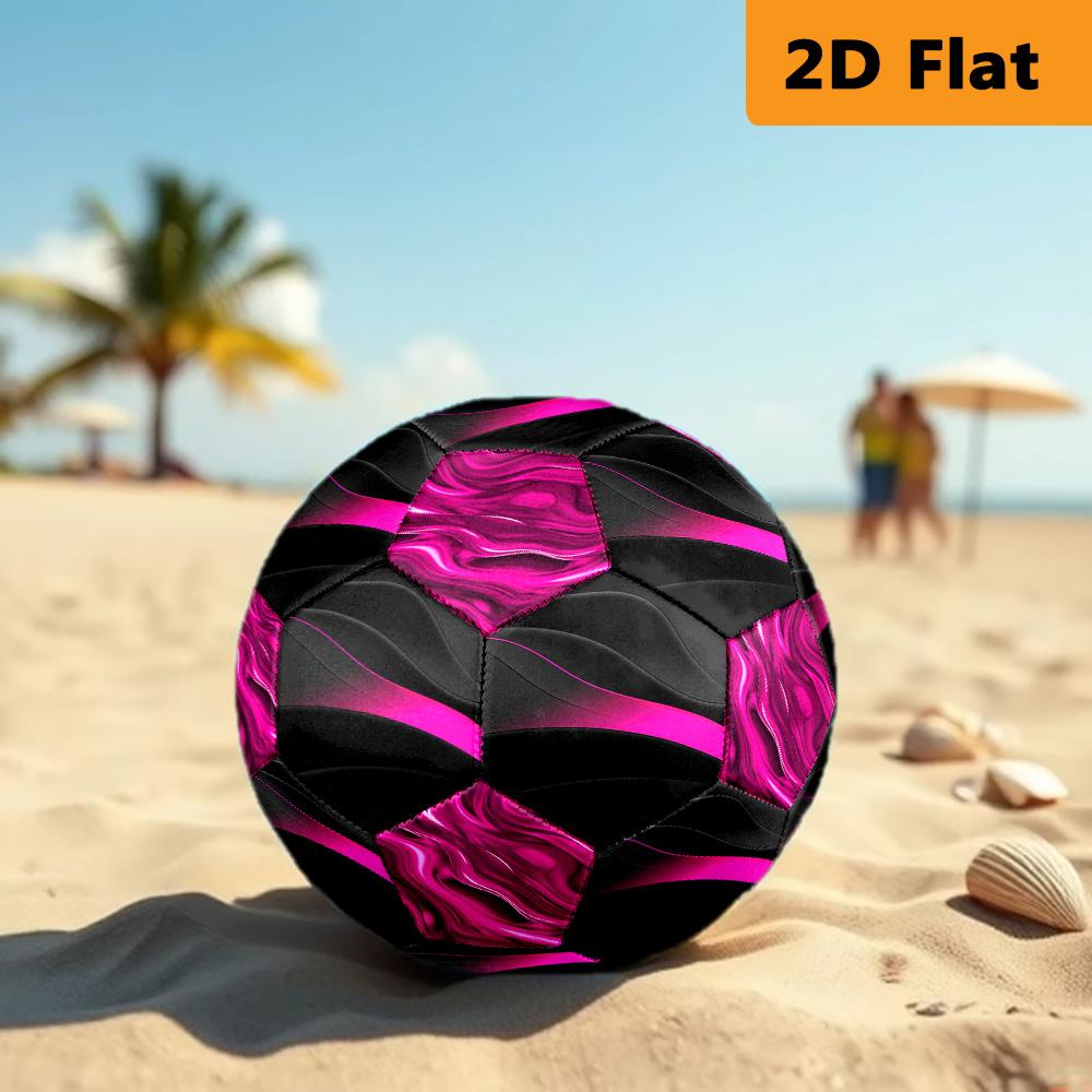 Black Neon Pink Size Soccer Ball High Elasticity Match Universal Unique Gift Magenta Fluid Swirl Soccer Ball Suitable For Both Training And Competitio