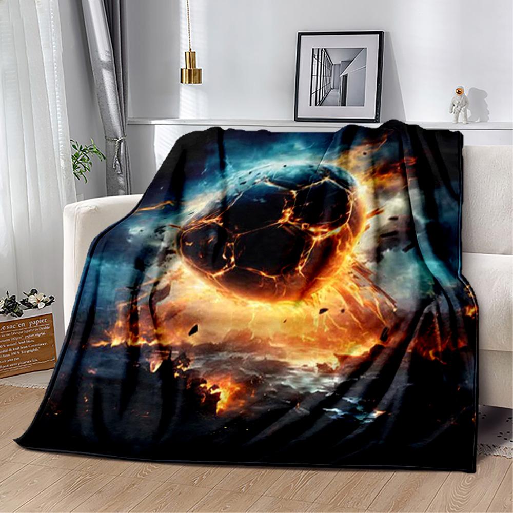1pc Soccer Ball Blanket Comfortable Soft Lightweight Multi Purpose Blanket Travel Camping Picnics Sofa Office Bed Living Room Gift Friends Family