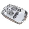1.2L Lunch Box Container 304 Stainless Steel 3 Compartments Portable Detachable Food Warmer Food Container Khaki