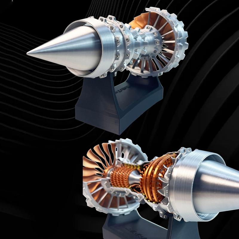 Mini-Turbofan-Triebwerk Luftfahrtmodell Wissenschaftsexperiment Düsentriebwerksmodell Wissenschaftsspielzeug für Teenager Lernen Bildung