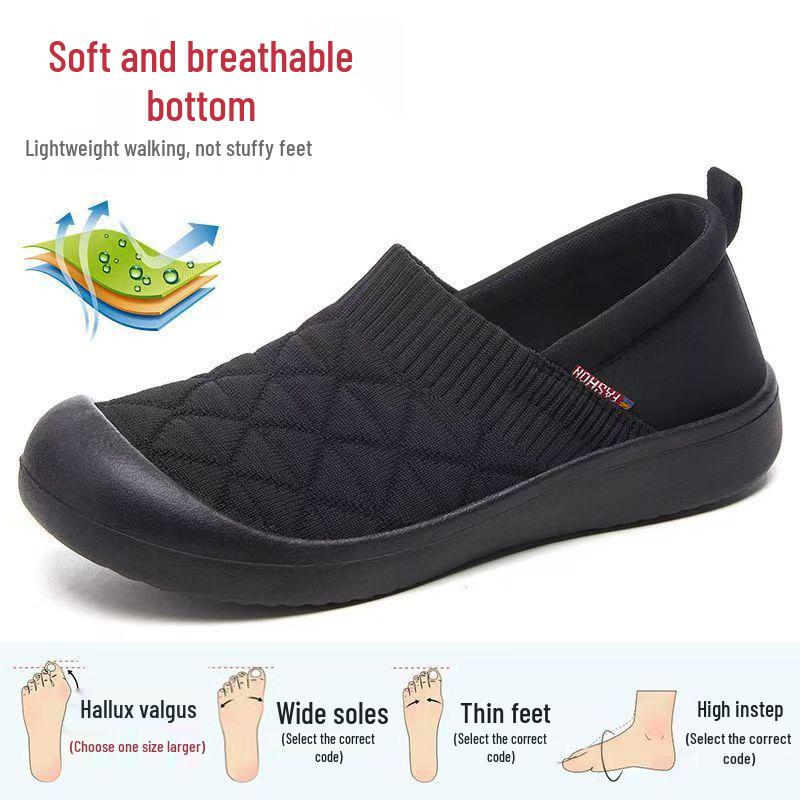 Women's Non-Slip Soft Sole Slip-On Flats - Lightweight, Breathable & Casual Shoes for Spring/Autumn