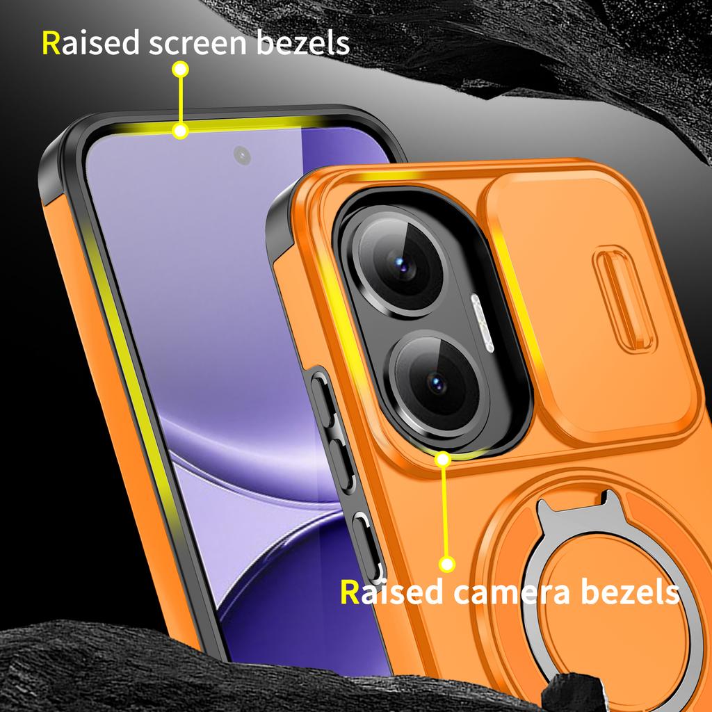 For Mi POCO X7 Pro Slide Camera Protection Magnetic Stand Phone Case for Mi Poco X6 Pro F7 Ultra C75 Defender Cover