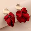 Rose Flower Steel Needle Earrings Simple Ins Earrings