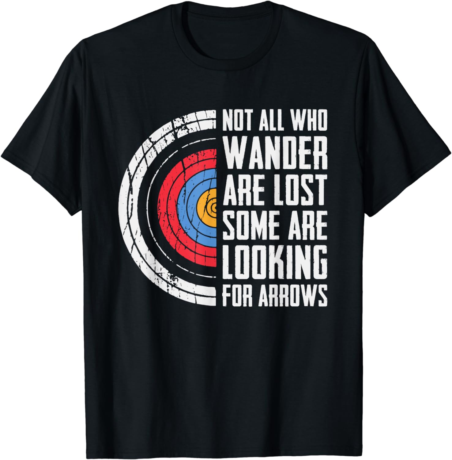 

Забавная футболка с луком и стрелами Не все потеряны Некоторые ищут стрелы Мужская одежда С принтом на заказ Уличная одежда Графические футболки 4XL