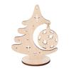 Xmas Tree Cutout Ornament Wooden Tree Ornament with Cut-out Patterns Hanging Pendant Freestanding Christmas Tree Centerpiece for Table Mantel
