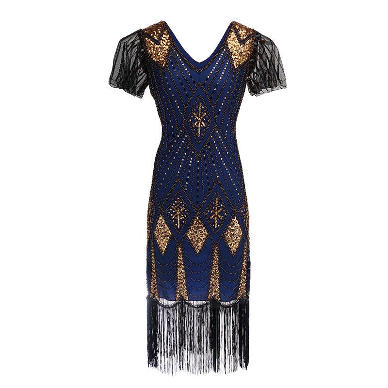 Vintage 1920s Sequin Evening Dress - High-end European & American Design