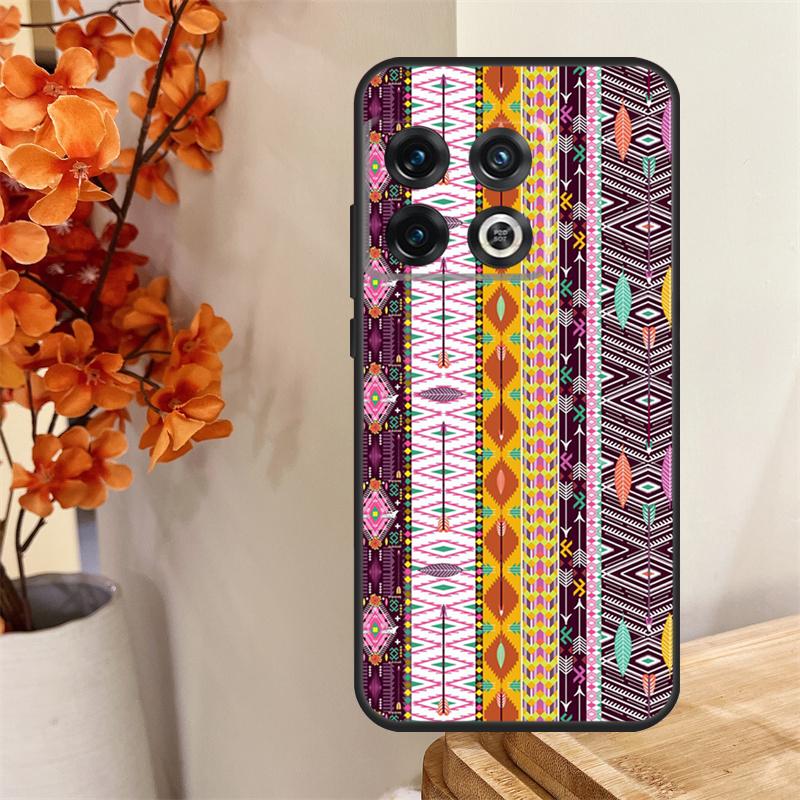 Native seamless tribal Boho Funda For OnePlus 13 13R 12 12R 11 10 Pro 8T 10T OnePlus Nord 4 CE 2 3 Lite N30 N20 N10 Case