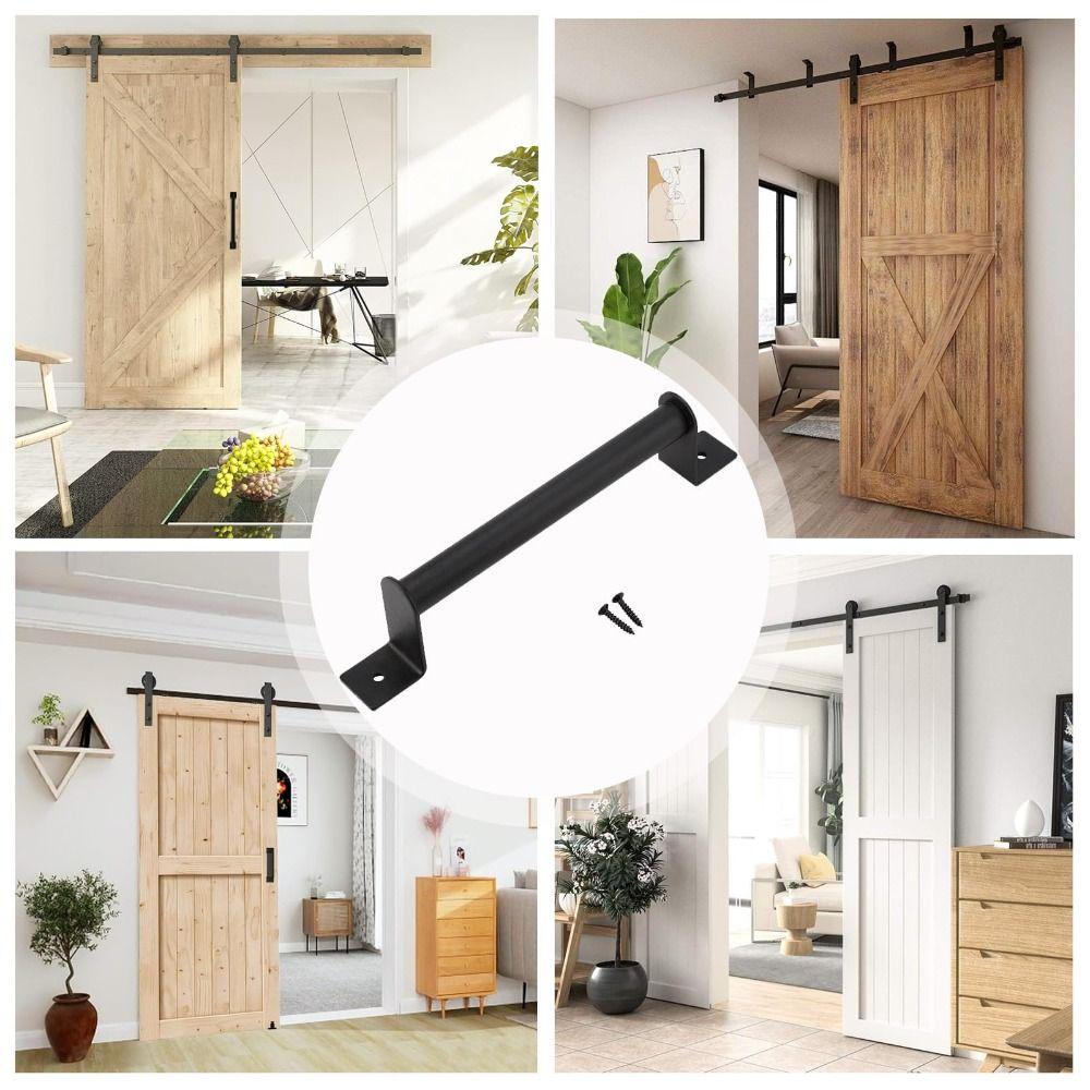 Long Base Barn Door Pull Knob Heavy Duty Modern Design Barn Door Hardware Easy Install Durable Door Pull Handle Closet Door