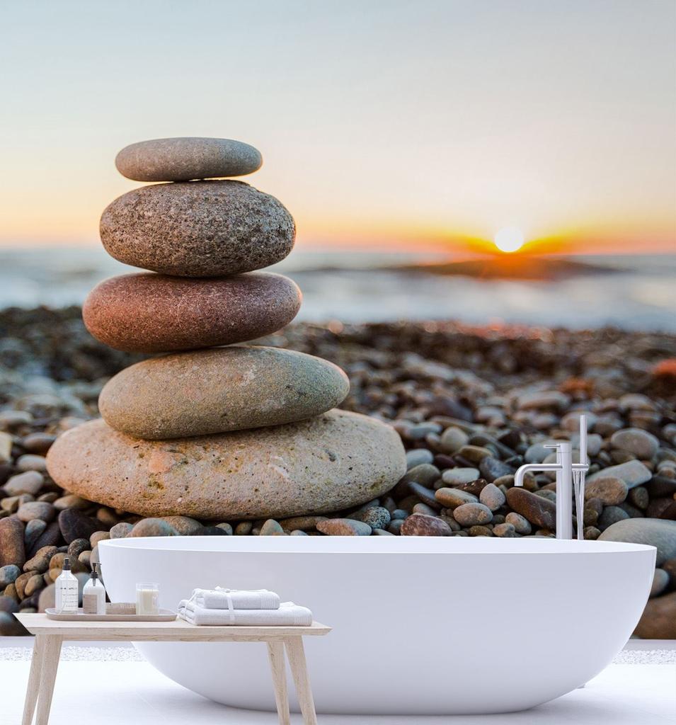 Wallpaper Stone Beach Zen