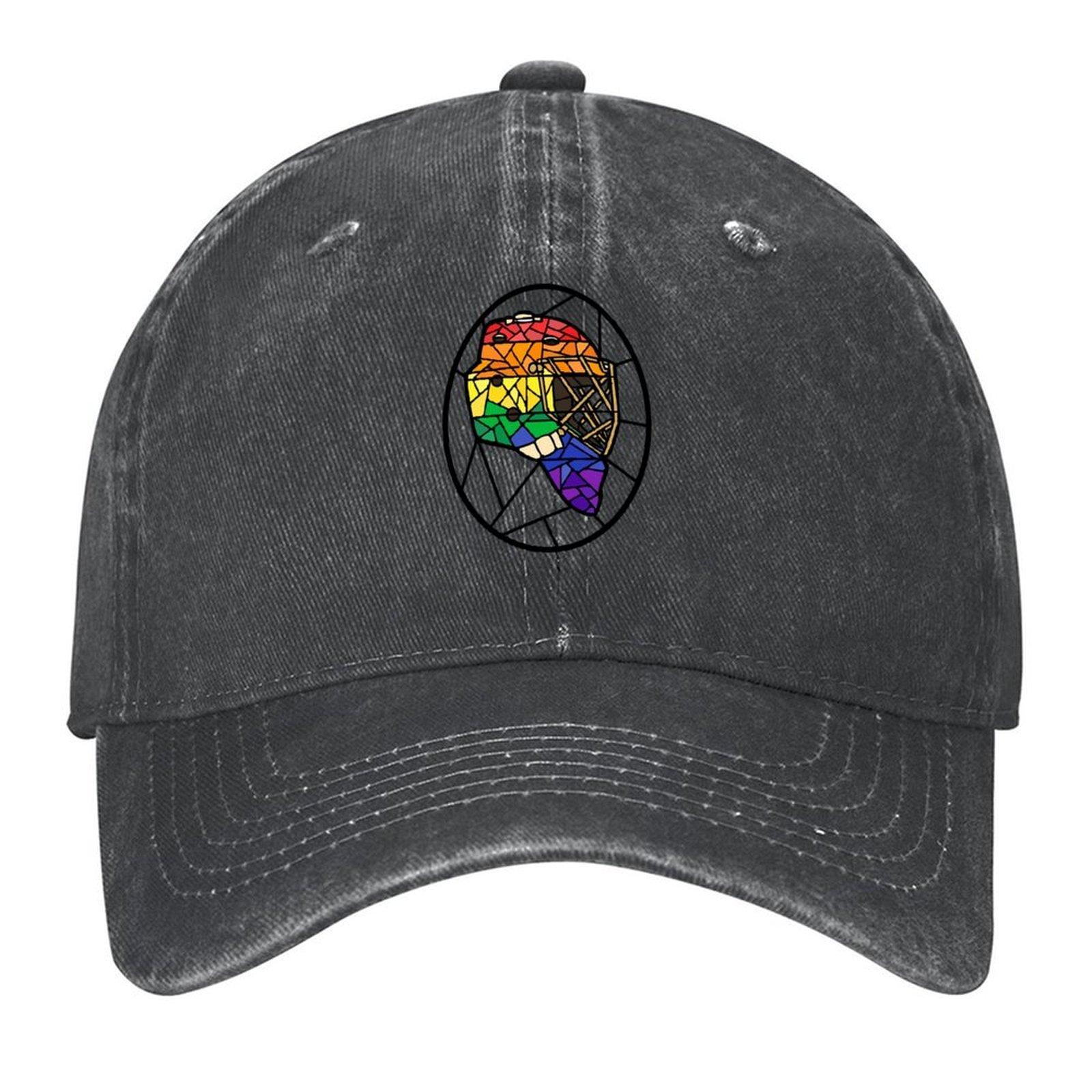

2026 2026 Stained Glass Pride Goalie Mask Baseball Cap Foam Party Hat Dropshipping Vintage Brand Man Cap Men Hats Women s