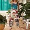 Women's Casual Christmas Printed Jumpsuit Sleeveless Printed Cotton Jumpsuit