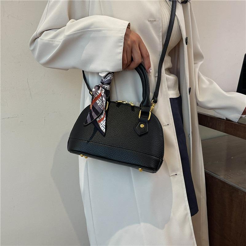 Silk Scarf, Portable Shell Bag, High-end Fashion Shoulder Messenger Bag, Vegetable Basket 2 Early Spring New Women's Bag