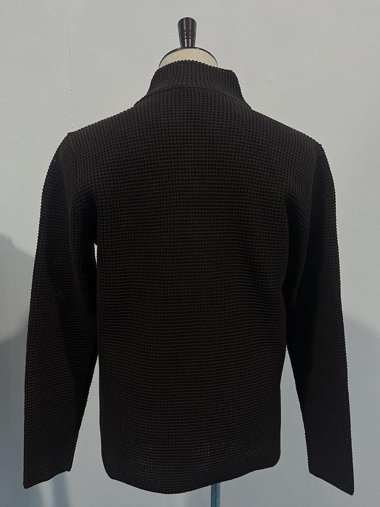 Men's Slim Fit Knitted Sweater - Solid Color, Turn-Down Collar, Long Sleeve, Trendy Brand for Fall/Winter