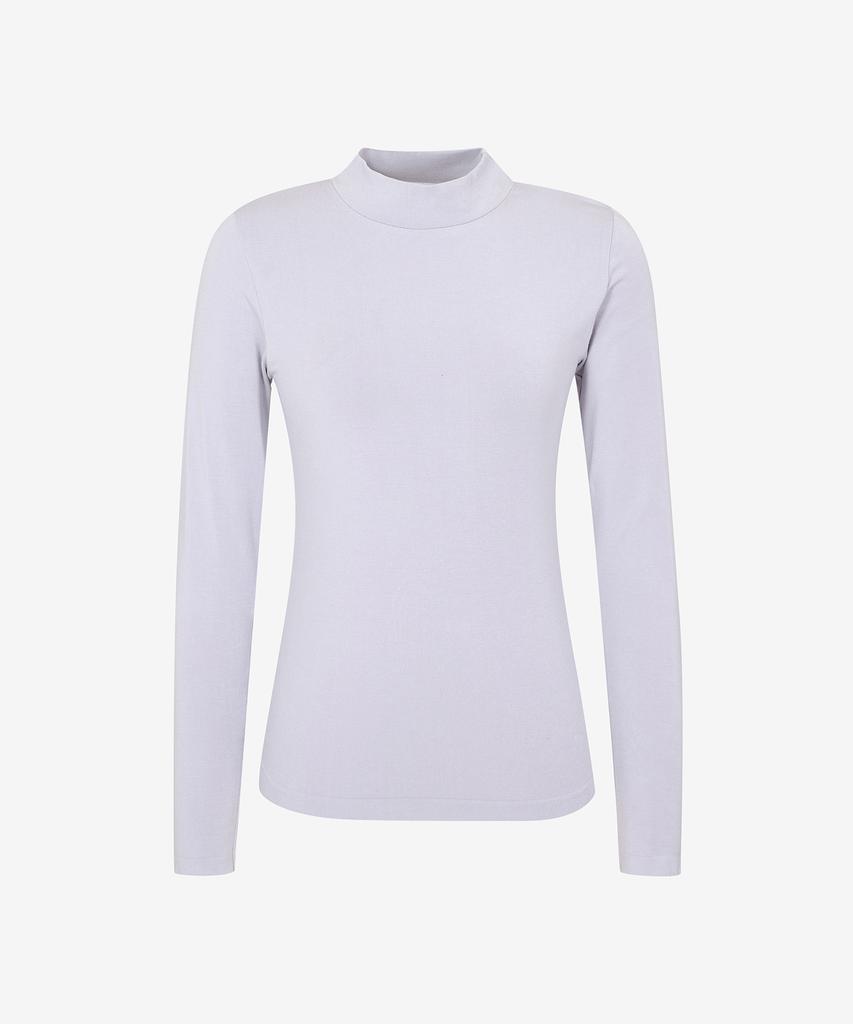 Sekeonseukin Modal Mock Neck Long Sleeve Top