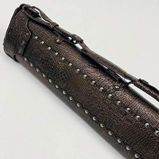 Billiard cue case brown crocodile style [Daisei] (dark (2×4) 9BR)