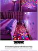 Golden LED Rotating Magic Ball Light - Six-Color Crystal Bulb with E27 Base for KTV Strobe and Atmosphere Lighting