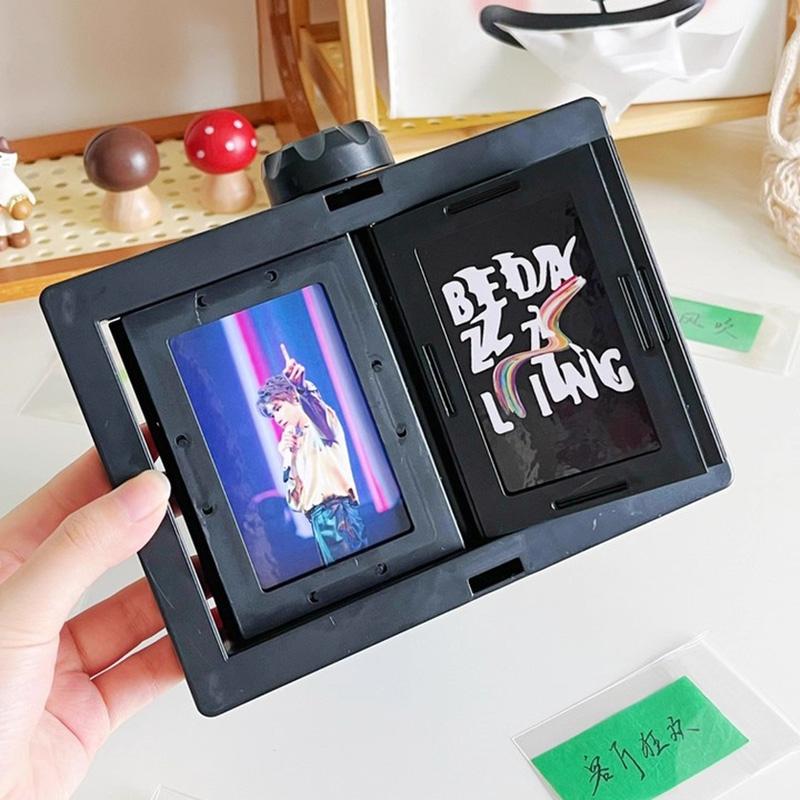 Rotating Photo Frame Page Flipping Photocard Holder Organizer Photo Ornaments Photo Display Stand Desk Accessorie Home Decor