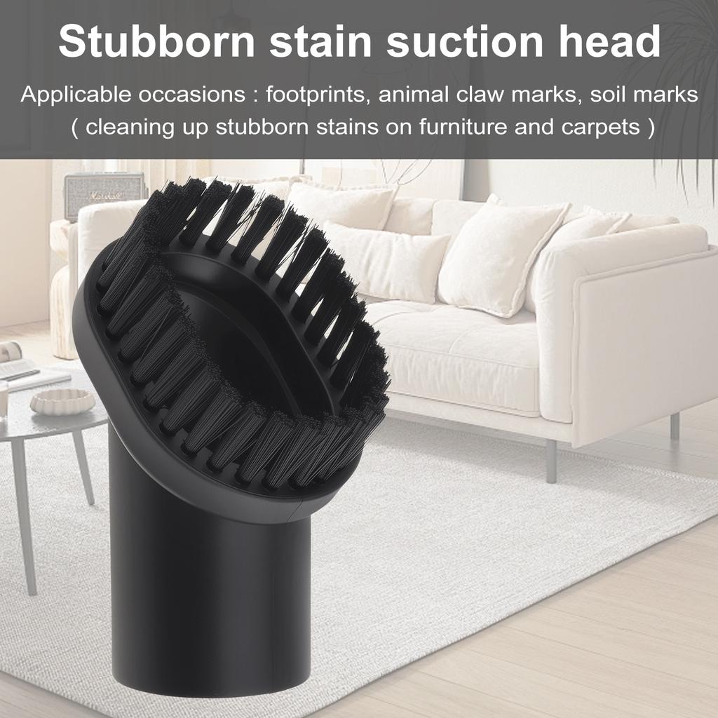 5pcs Reusable Vacuum Nozzle Set Heavy Duty T Shape Flat Round Brush 35mm Universal Fit Sofa Household Cleaning Kit