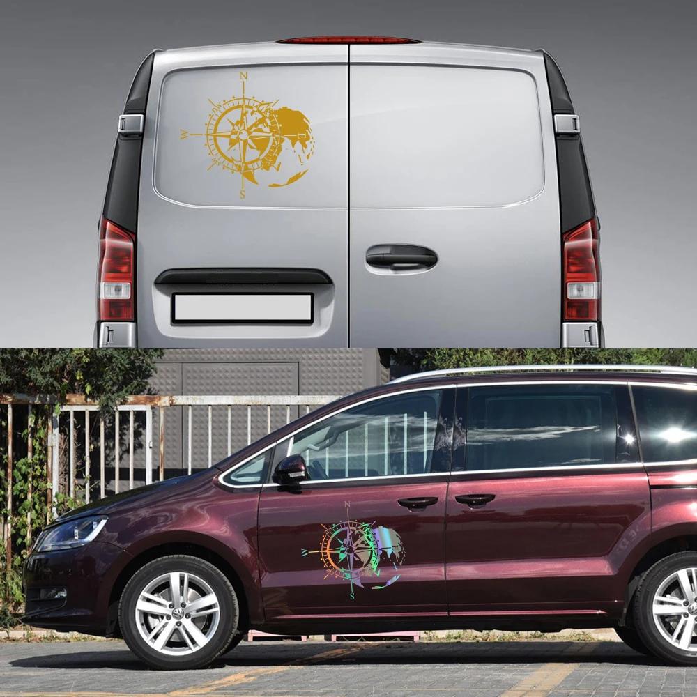 Car Stickers For Camper Van Horsebox Caravan RV Cargo Graphics Compass Styling Decoration Decals Cover Auto Tuning Accessories